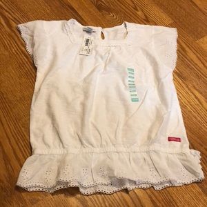 Naartjie SHIRT girls size 10 lace ruffle white NWT